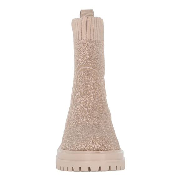 Gianvito Rossi Bouclé Knit Chelsea Boots Beige Womens - Picture 4 of 4